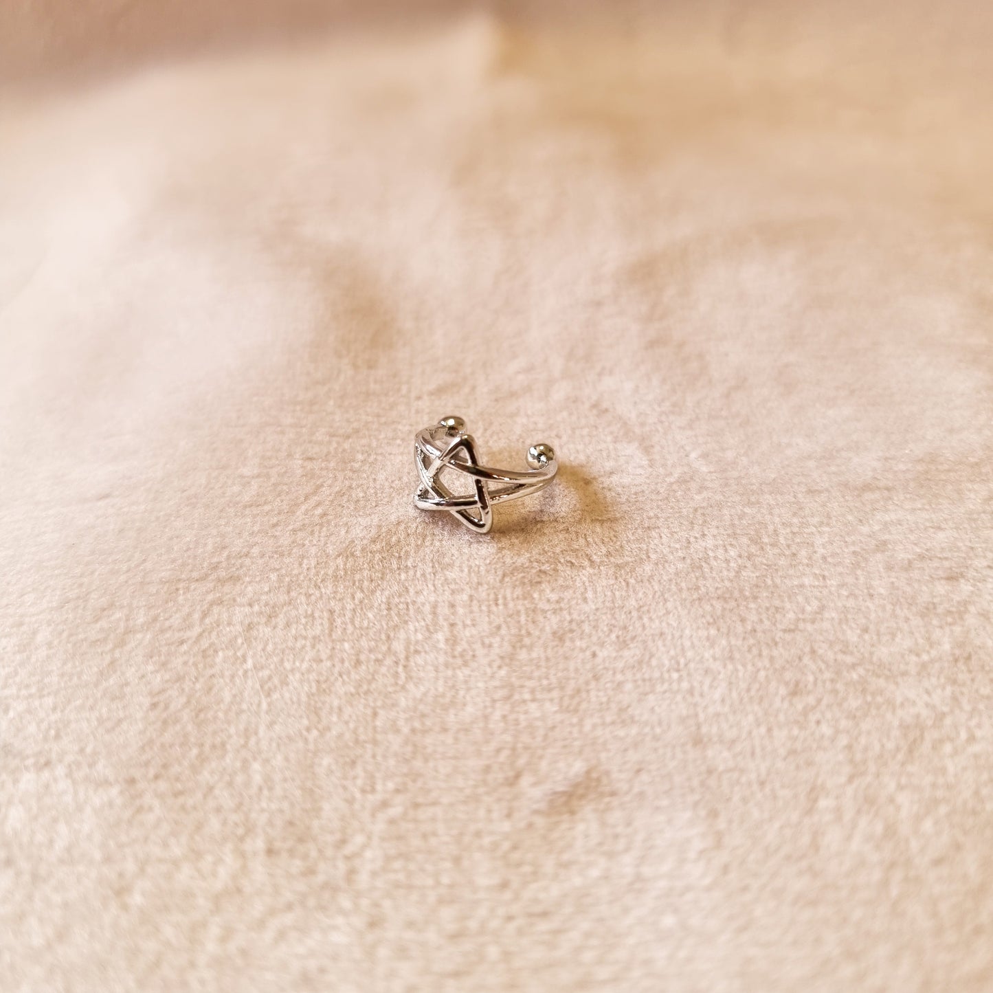 Earcuff estrella belén plateado