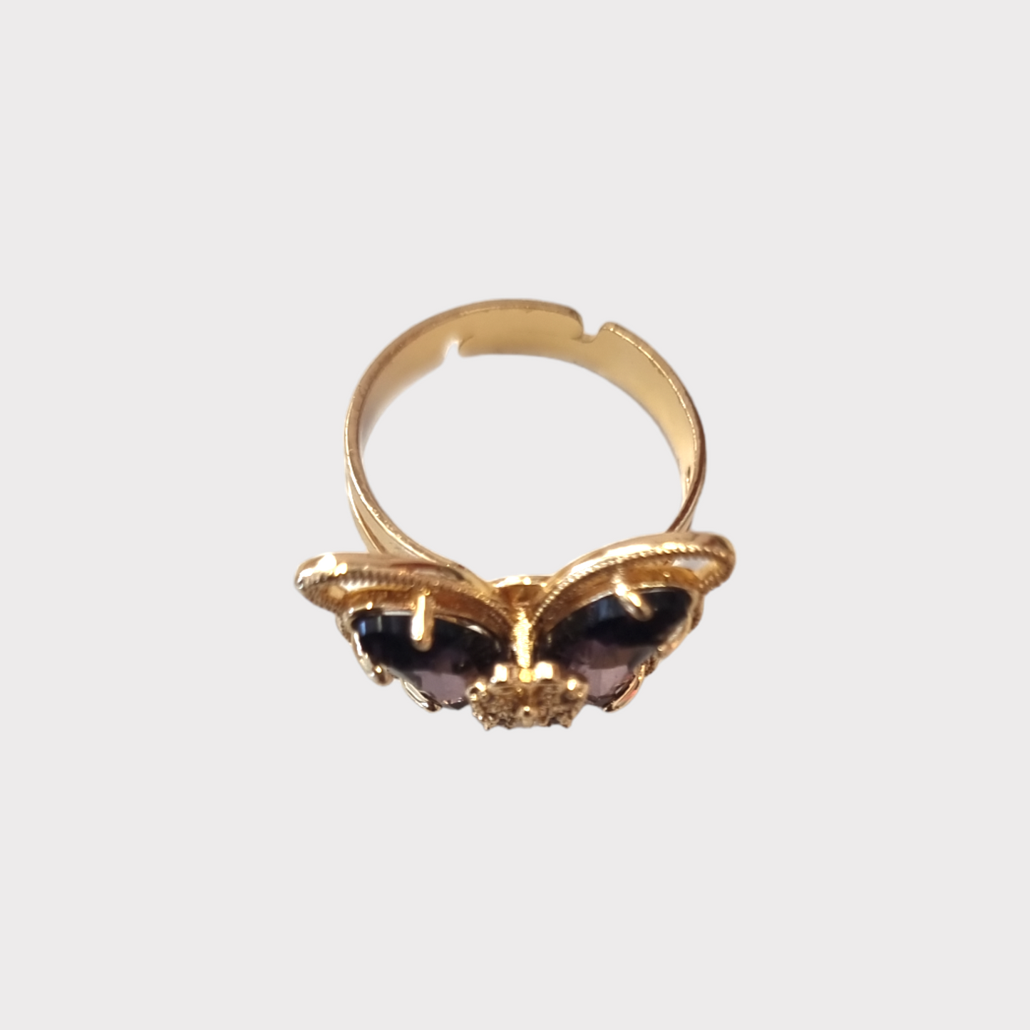 Anillo mariposa vidrio
