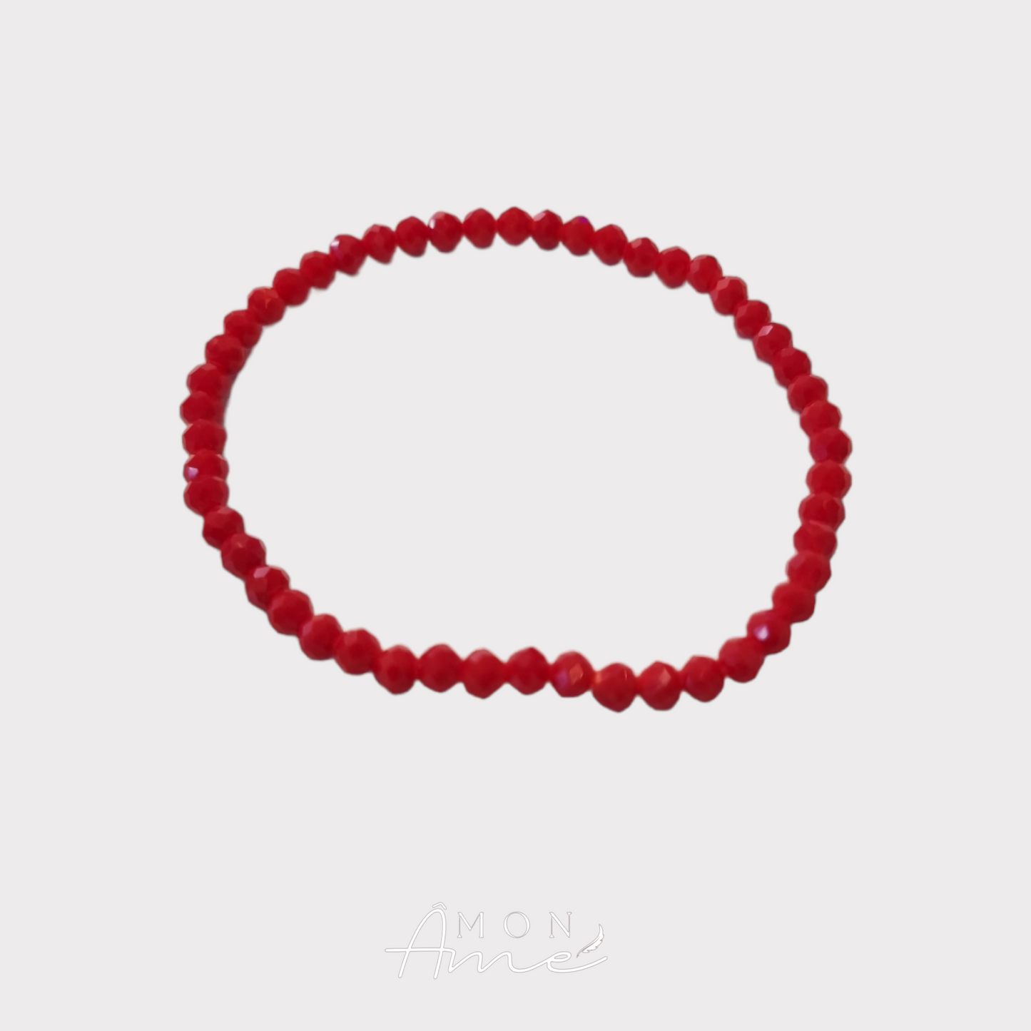 Pulsera roja elasticada