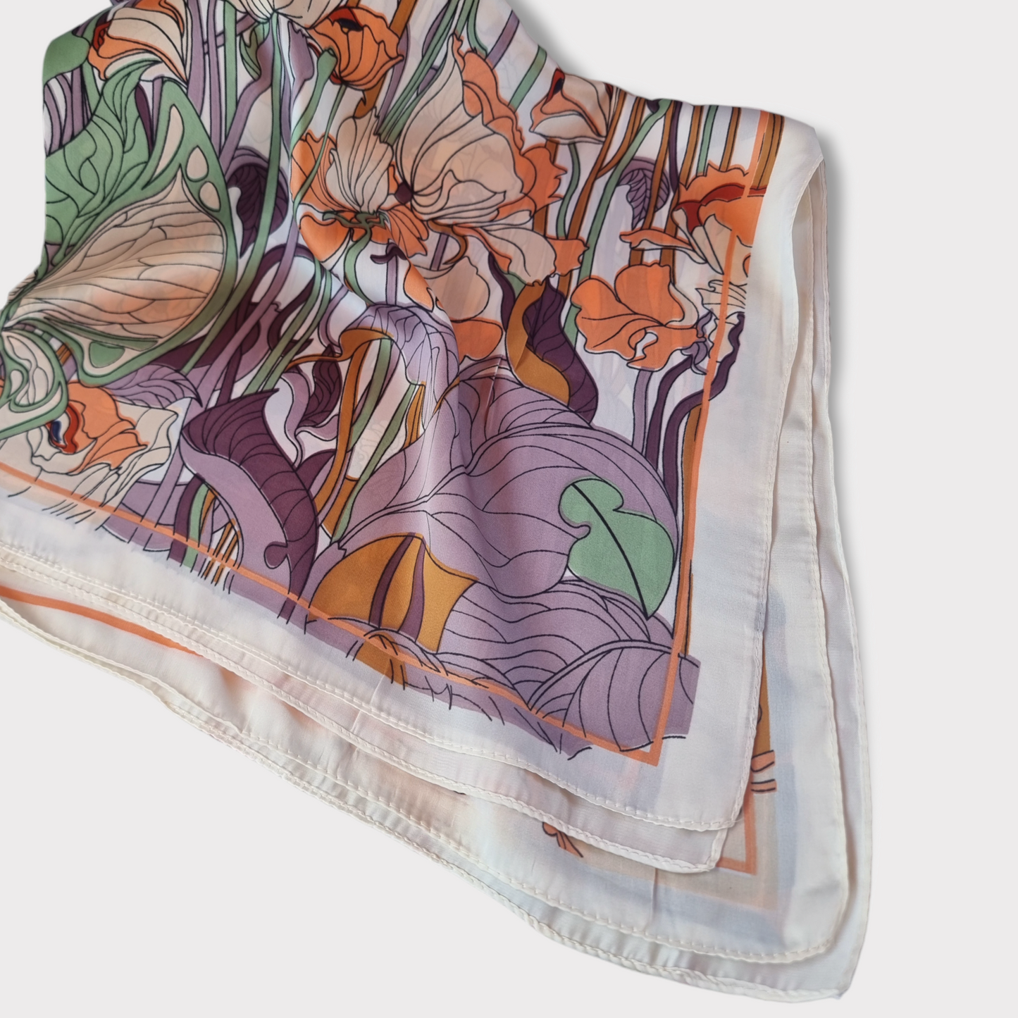 Pañuelo con estampado flores de agua