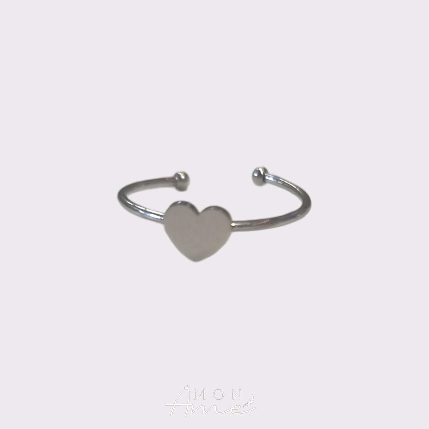 Anillo corazón ajustable