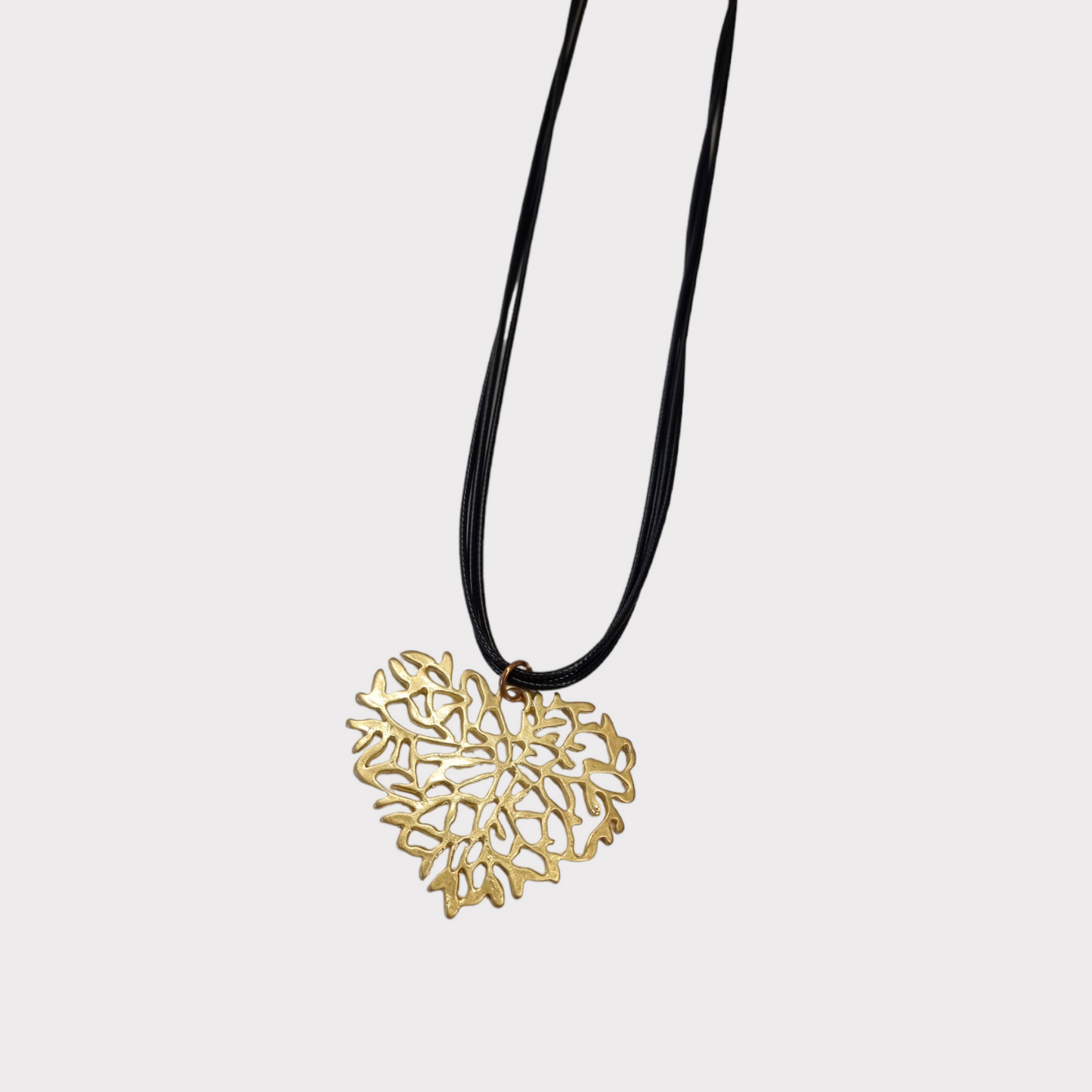 Collar largo corazón árbol