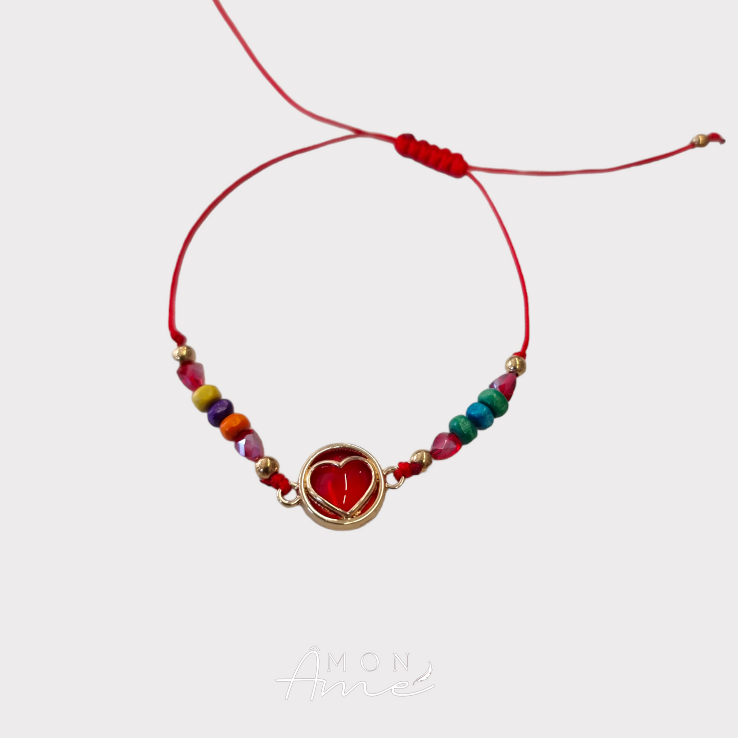 Pulsera roja corazón